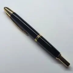 キャップレス万年筆 ブラック ゴールドトリム（太字B）洗浄ずみ - メルカリ