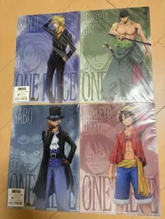 ONE PIECE クリアファイルセット 漢たちと雨