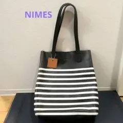 NIMES レザー トートバッグ ボーダー柄のサムネイル