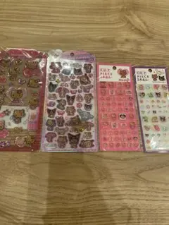 うるちゅる日焼けキティー、タイルシール、ドロップジュエルシール　4点セット