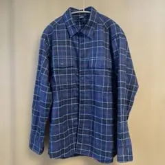 mont-bell ネイビー チェック 長袖シャツ