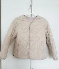 UNIQLO キルティングジャケット ウルトラライトダウン 140 アイボリー