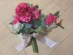 ウェディング　ブーケ✴︎ブートニア☆*:.。.セット