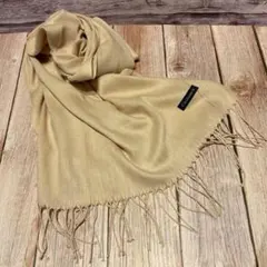 カシミア ベージュ　無地 大判 マフラー ストール しっとり　暖か ストール