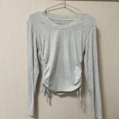 サイドドロスト 長袖カットソー グレー