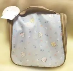 ちいかわ　吊り下げポーチ　総柄　ブルー　ハチワレ　うさぎ　お花