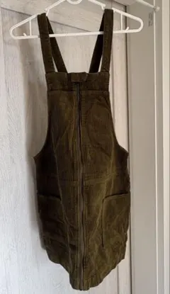 オリーブグリーン コーデュロイ ワンピース