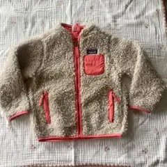 patagonia フリースジャケット4Tクリーム/ピンク