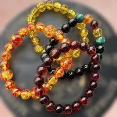 今月のサービスブレスレット❣️アンバーブレスレット4本セット