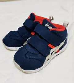 ASICS ネイビー/レッド スニーカー 14.5cm