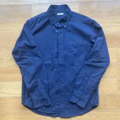 美品　着用3回　GUネイビー ボタンダウンシャツ Sサイズ