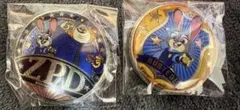 ディズニー　ズートピア 2 金　缶バッジ　ジュディ　２種