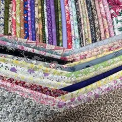 218生地　まとめ売り　ハギレ　はぎれ　セット　沢山　ハンドメイド　手芸花柄