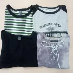 SHEIN レディース ショート丈 クロップド 半袖Tシャツ 4枚 まとめ売りのサムネイル