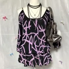 小悪魔アゲハ ゴスロリ 姫ギャル age嬢 y2k オフショルミニワンピ 当時物