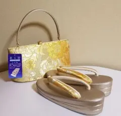 『新品・ 日本製 ・彩小径 』 礼装用Ｌサイズ草履バックセット
