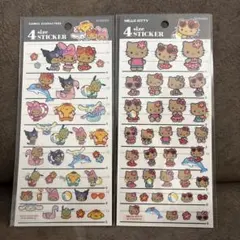 日焼け　シール　サンリオ　ハローキティ 4サイズステッカーセット2枚