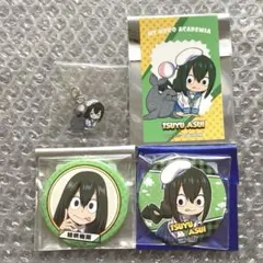 蛙吹梅雨　缶バッジ　チャーム　カード　まとめ売り　ヒロアカ　シーパラ　コラボ