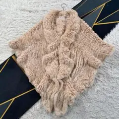 LE CIEL BLEU ルシェルブルー ミンクファー ポンチョ フリーサイズ
