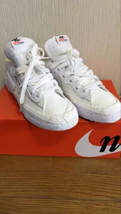 sacai × Nike BlazerLowWhitePatentLeather