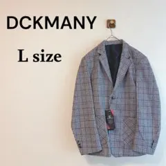 【DCKMANY】（L）メンズ テーラード ジャケット グレンチェック 柄 長袖のサムネイル