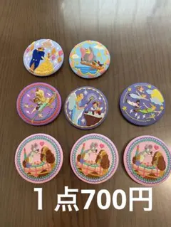 ディズニー刺繍缶バッジ（ビスケットなし）　バンダイ