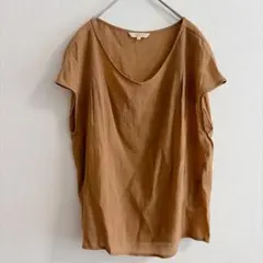Hus HusH 半袖トップス　ブラウン　レーヨン混　Lサイズのサムネイル