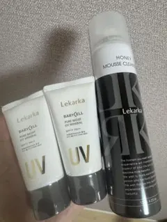 Lekarka レカルカ 日焼け止め2本とムースクレンジング1本セット - メルカリ