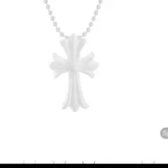 十字架ネクレス　シリコン　ラバーネクレス　ユニセックス　白　男女兼用