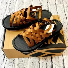 【未使用】　タグ箱付 SHAKA　LILY BROWN サンダル 25cm 茶のサムネイル
