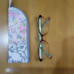 ハンドメイド花柄メガネケース