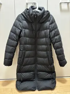 フード付きロングダウンジャケット M 黒　ユニクロ