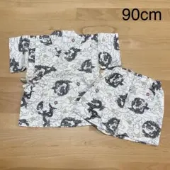 子供服　男の子　甚平　龍柄　ドラゴン柄　上下セット　90cm