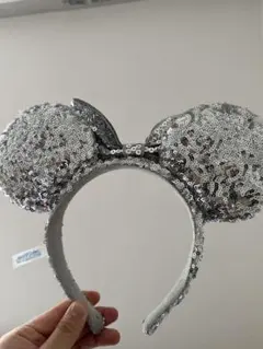 【即日配送⭕️】東京ディズニーリゾート ミニー スパンコールカチューシャ シルバー