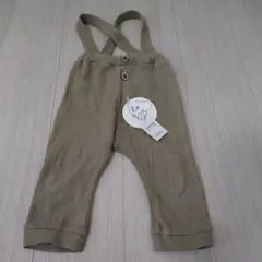 【値下！美品】ラステラ サロペット ズボン パンツ カーキ 80cm 取外し可能