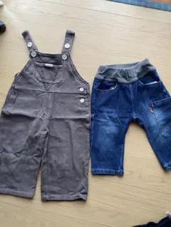 デニムサロペット　ズボンセット