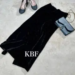 KBF　クリンクルベロアタイトシカート　ロング　黒　Ｆサイズ　4673