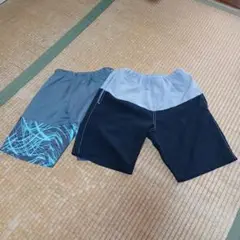 キッズ ハーフパンツ グレーと黒