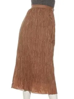 【SNIDEL】シャイニーランダムプリーツスカート