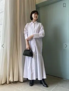 DES PRÉS ドビークロス マーメイドフレアシャツワンピース