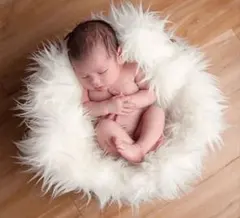 ニューボンフォト マット 白 新生児 インスタ映え 新品未使用