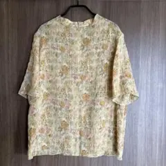 お値下げしました。イマージナ17号 大きいサイズ 花柄 半袖 ブラウス