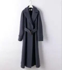 EMMEL REFINESベルテッドフレアロングコート