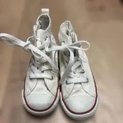 Converse オールスター ホワイト ジッパー付き　16cm