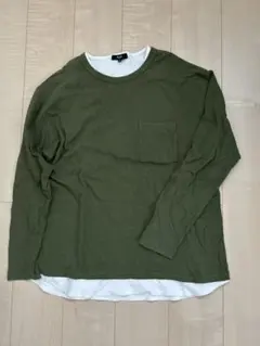 BEAMS カーキ色 ロンT 長袖カットソー M