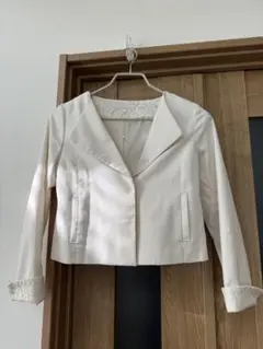 週末限定お値下げしました！PROPORTION ノーカラージャケット レース付き