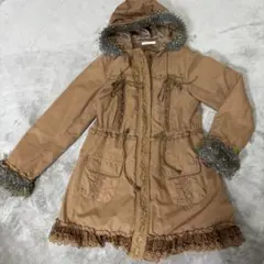 お年玉セール！axes femme フード付きブラウンモッズコート