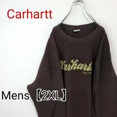 H91【US輸入】Carhartt(カーハート)　ロンT【メンズ2XL】ブラウン