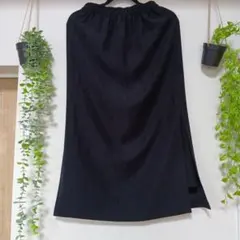 黒　スリット入りタイトスカート　スカート　ロングスカート　レディース　タイト