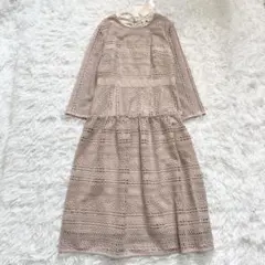 新品タグ付✨定価4万Rose Tiara ケミカルレースティアード切替ワンピース